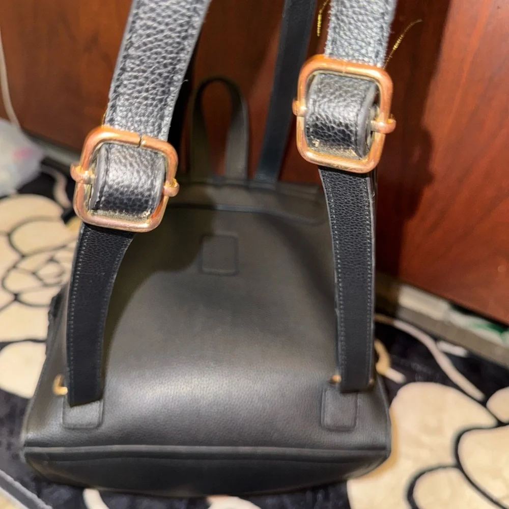 Chic and Versatile LD Design Black Backpack Purse with Unique Pocket Detail